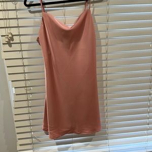 Satin Pink Mini Dress